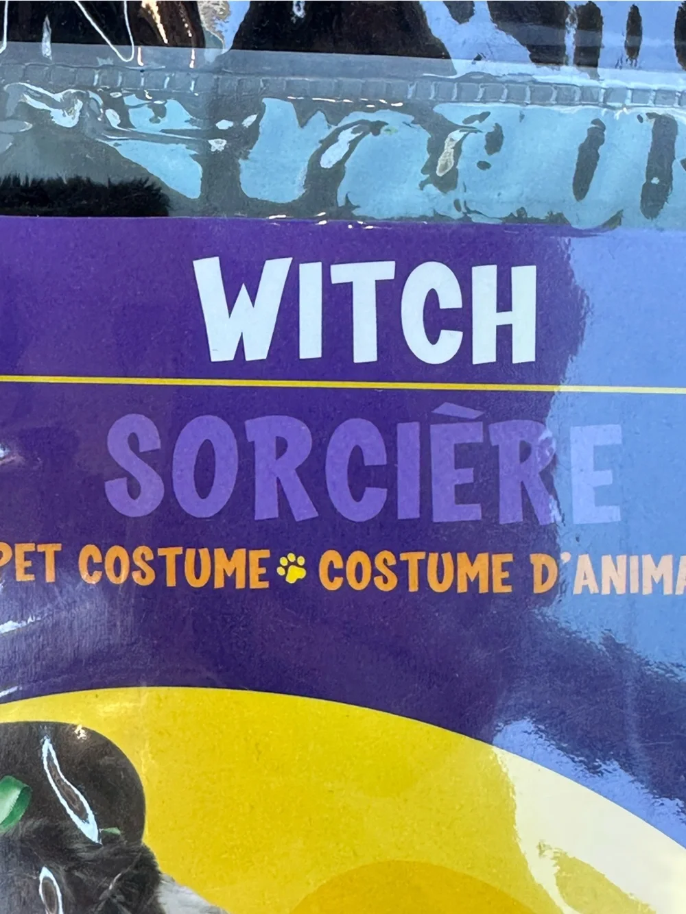 Paw Prints Fun World Doggie Witch Pet Costume Purple Dress Hat Size Large